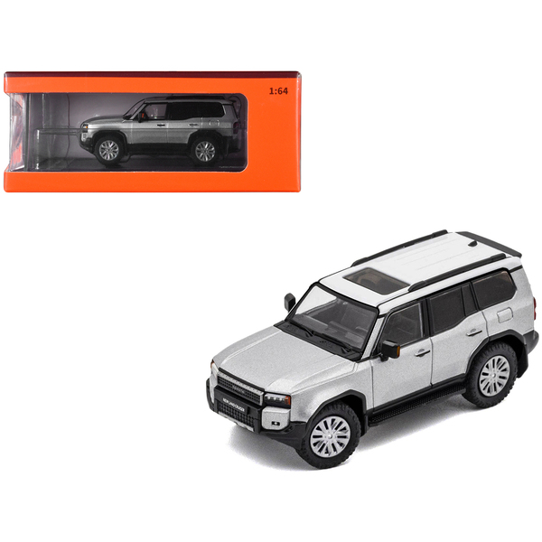 GCD 1/64 Toyota Land Cruiser Prado 250 - Silver/White Top