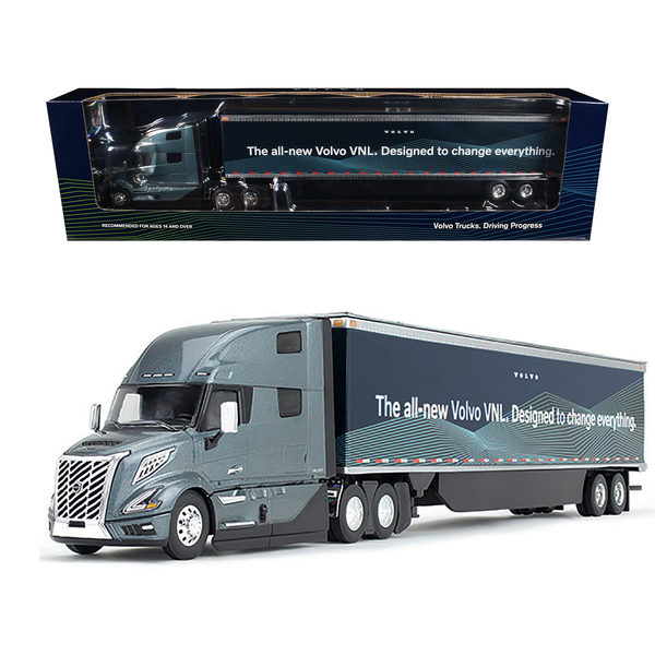 First Gear Volvo VNL 860 & 53' Trailer - Coastal Mist Gray 1/50