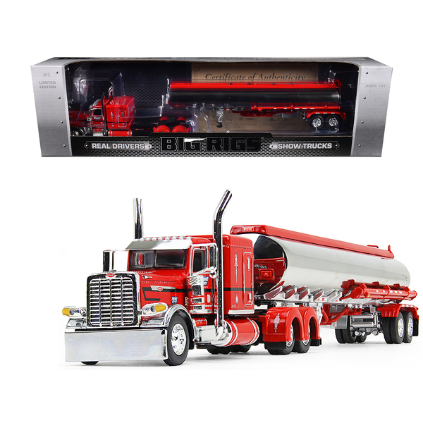 First Gear Peterbilt 389X & Heil Fuel Tanker - Red/Black 1/64