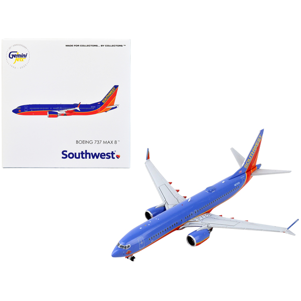 GeminiJets Southwest 737 MAX 8 "Canyon Blue" 1/400 Diecast