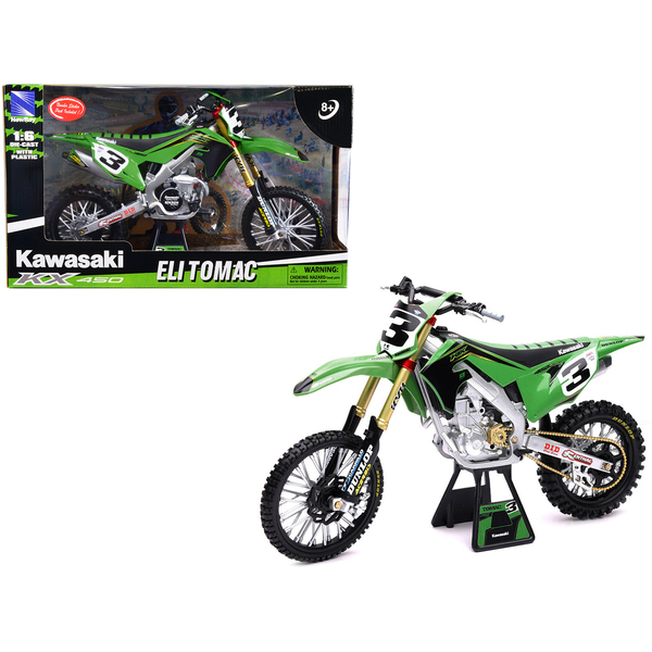 New Ray Kawasaki KX 450F #3 Eli Tomac 1/6 Diecast Motorcycle