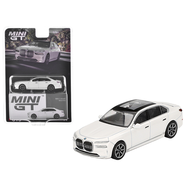Mini GT BMW i7 xDrive60 Mineral White 1/64 Diecast