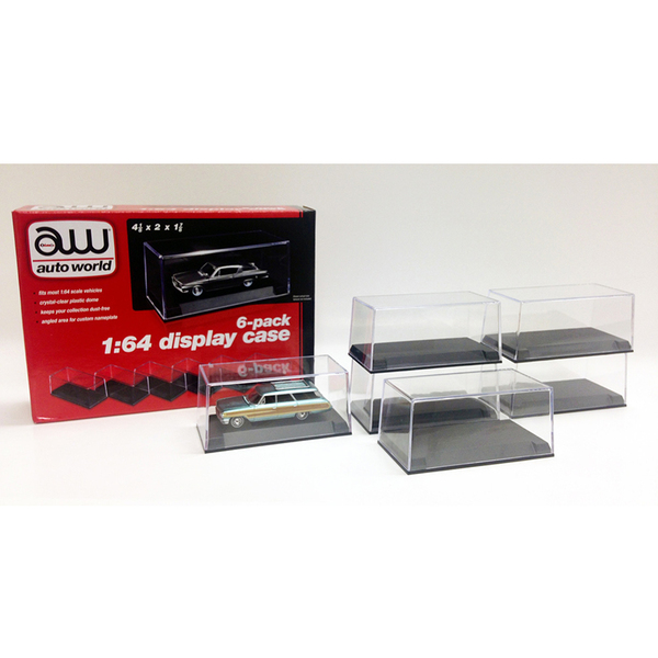 AutoWorld 1/64 Scale Model Car Display Case (6-Pack)