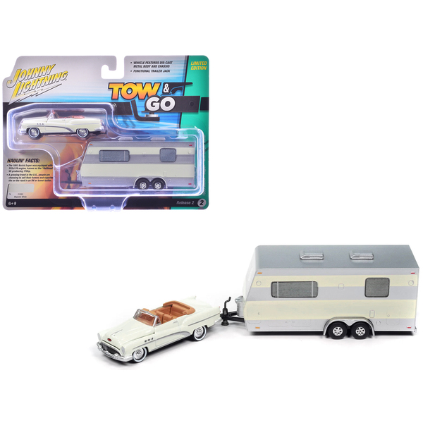 Johnny Lightning 1953 Buick Super & Travel Trailer "Tow & Go"