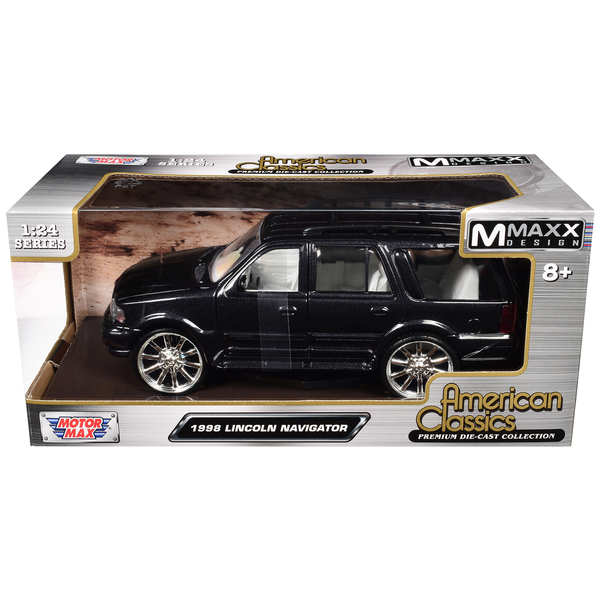 Motormax 1998 Lincoln Navigator - Black/White Int. 1/24 Diecast