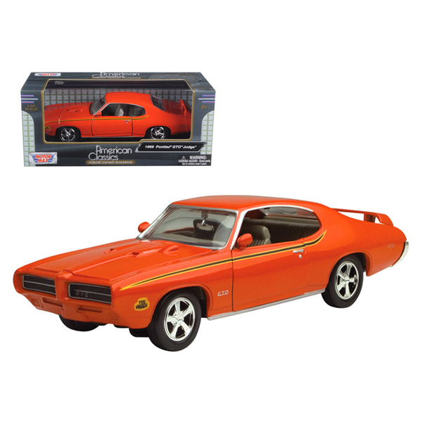 Motormax 1969 Pontiac GTO Judge 1/24 Orange Diecast Muscle Car