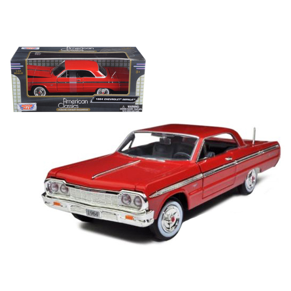Motormax 1964 Chevy Impala 1/24 Red Diecast Model Car