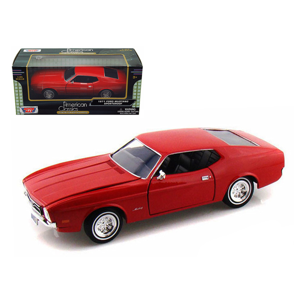 Motormax 1971 Ford Mustang Sportsroof Red 1:24 Model