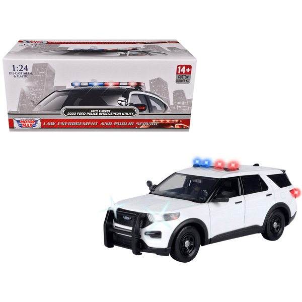 Motormax Ford Police Utility Builder's Kit: Plain White Lights & Sounds