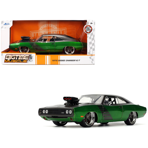 Jada 1970 Dodge Charger R/T Dark Gray Green Diecast 1:24