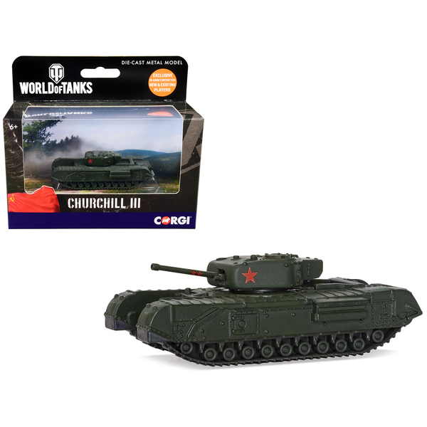 Corgi Churchill Mk III Tank USSR World of Tanks 3.25 Inches