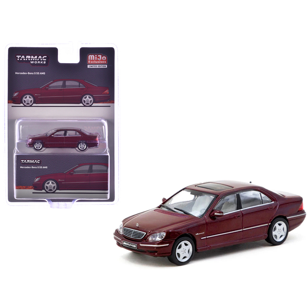 Tarmac Works Mercedes-Benz S 55 AMG Bordeaux Red 1/64