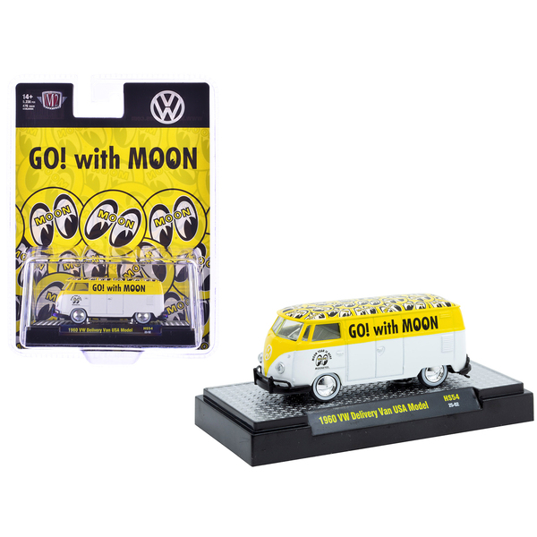 M2 Machines MoonEyes 1960 VW Van - White/Yellow 1/64