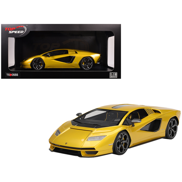 Top Speed Lamborghini Countach LPI 800-4 Giallo Orion Gold 1/18 Scale Model
