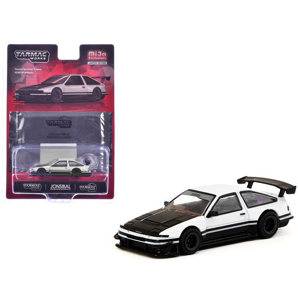 Tarmac Works Toyota Sprinter Trueno AE86 Widebody Black/White 1/64