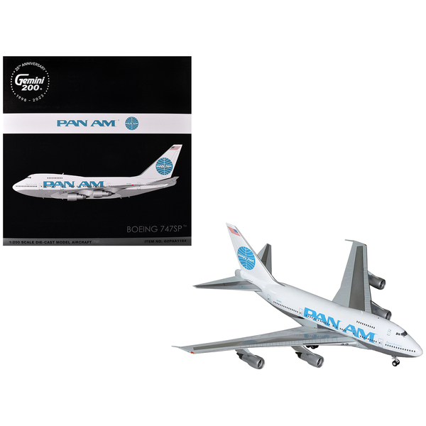 GeminiJets Pan Am Boeing 747SP 1/200 Scale (11" L)