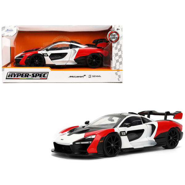 Jada McLaren Senna 1/24 Red & White Diecast Model