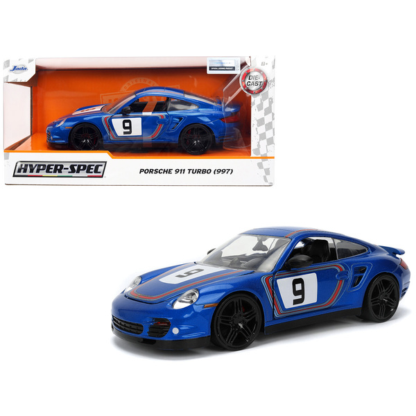 Jada Hyper-Spec Porsche 911 Turbo 1/24 Blue Metallic Diecast