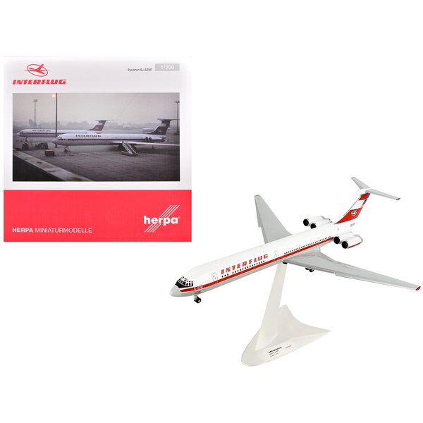 Herpa Ilyushin IL-62M Interflug 1/200 Diecast Model