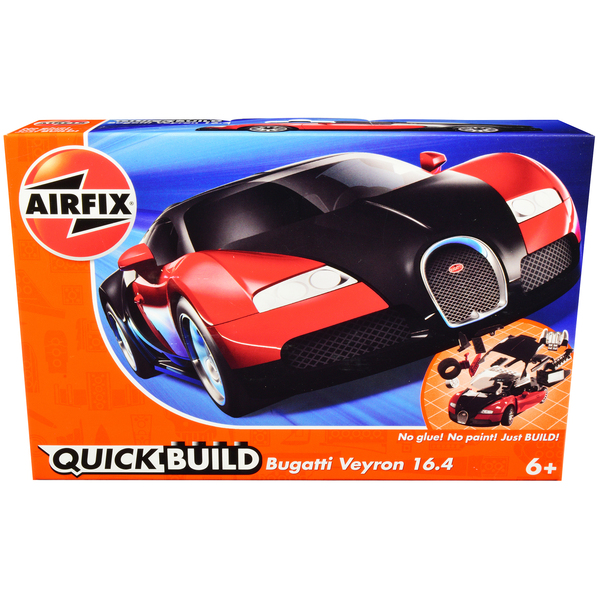 Airfix Quickbuild Bugatti Veyron Red & Black 7.5 in