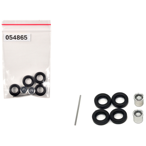 Promotex HO Scale Chrome Rear Low-Profile Wheels - 0.5 Inch