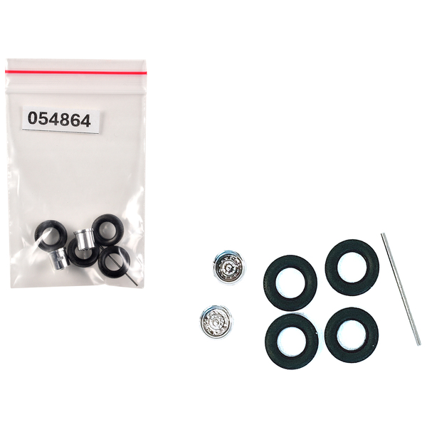 Promotex HO Scale Planetary Chrome Rear Wheels - 0.5 Inch