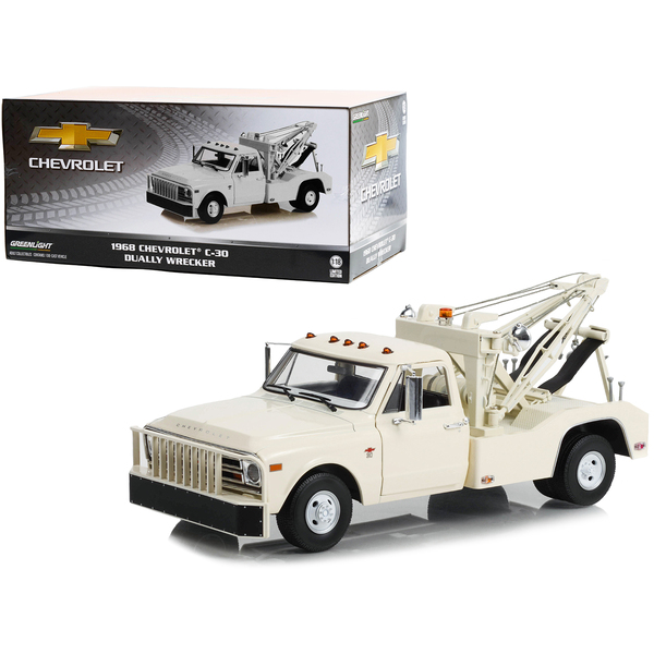 Greenlight 1968 Chevrolet C-30 Dually Wrecker 1/18 White
