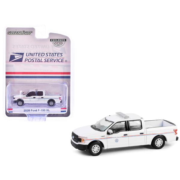 Greenlight 2020 Ford F-150 XL USPS Postal Police Pickup 1/64