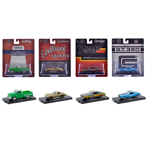 M2 Machines Auto-Drivers 1/64 Scale Diecast 4-Car Set - Release 124