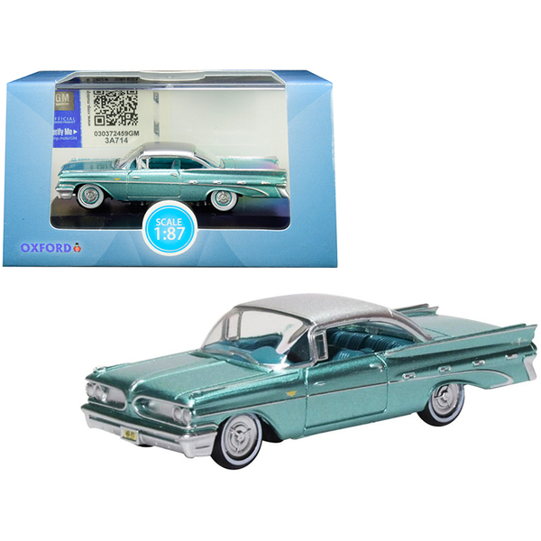 Oxford Diecast 1959 Bonneville Coupe Seaspray Green HO Scale