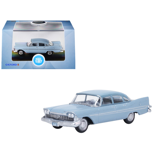Oxford Diecast 1959 Plymouth Savoy Sedan Powder Blue HO Scale