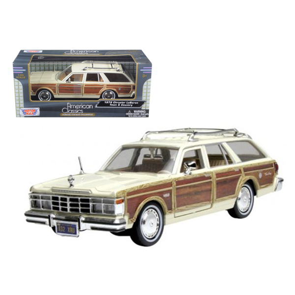 Motormax 1979 Chrysler LeBaron Town & Country Cream 1/24 Diecast