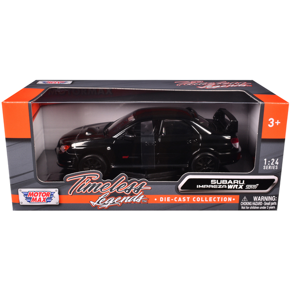 Motormax Subaru Impreza WRX STi - Black 1/24 Diecast Model