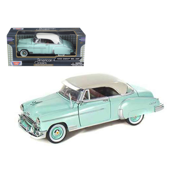 Motormax 1/24 Green & Cream 1950 Chevrolet Bel Air