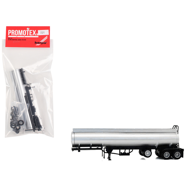Promotex Silver Tag-Axle Tanker Trailer HO Scale 1/87 - 5.5"