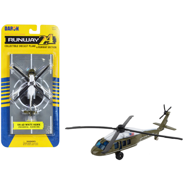 Runway24 VH-60 White Hawk "Marine One" Diecast - Olive Drab