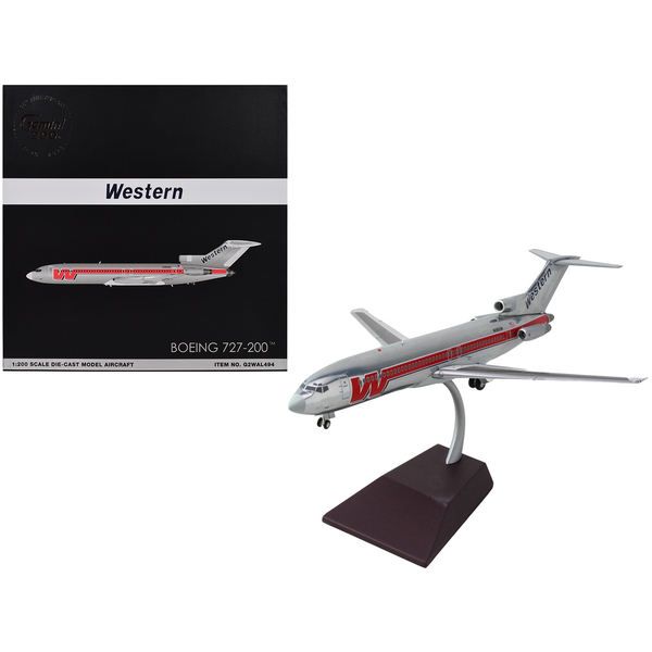 GeminiJets Western Airlines 727-200 1/200 Diecast Model