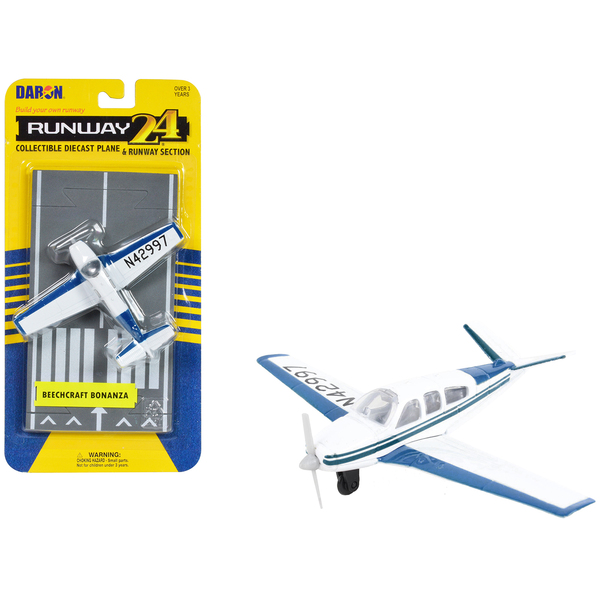 Runway24 Beechcraft Bonanza N42997 Model w/ Runway Section