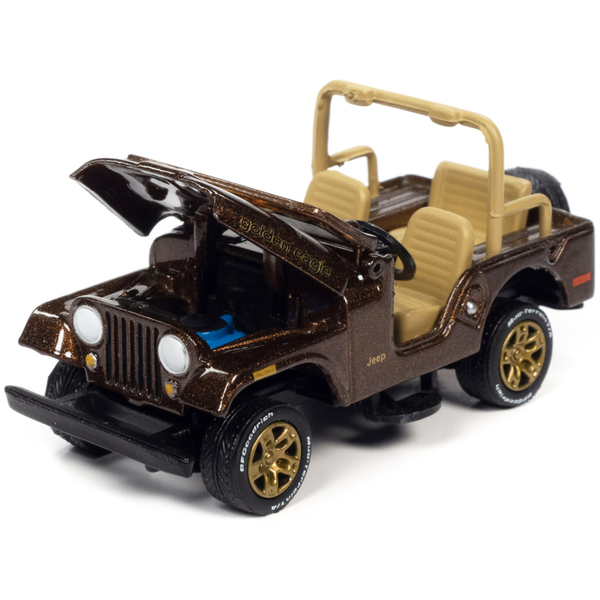 Johnny Lightning Jeep CJ-5 Mocha Brown Metallic 1/64