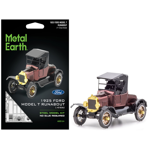 Metal Earth 1925 Ford Model T Runabout Dark Red & Black 3.07"