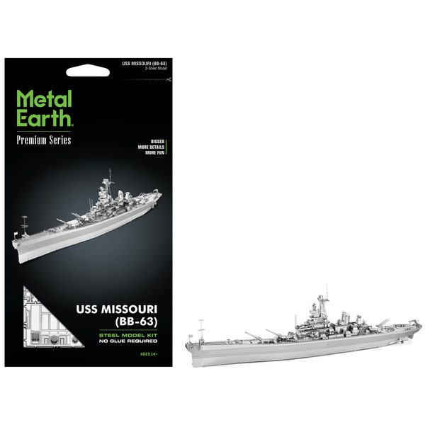Metal Earth USS Missouri Battleship: 12" Steel Model Kit