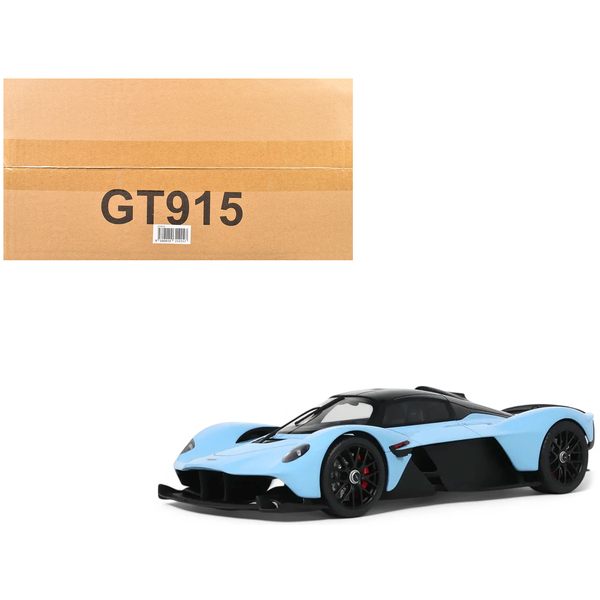 GT Spirit 1:18 Aston Martin Valkyrie - Light Blue/Black Top