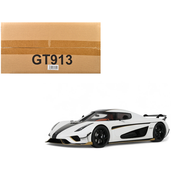 GT Spirit 1:18 Koenigsegg Regera - White/Black Stripes