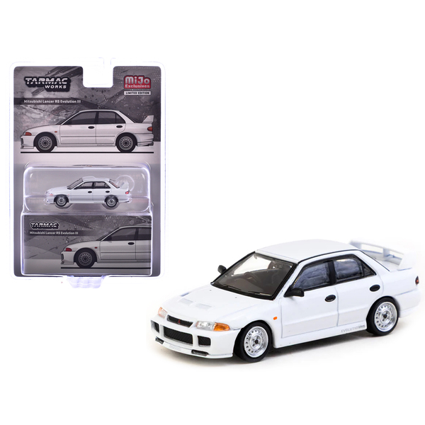 Tarmac Works 1/64 Mitsubishi Lancer Evo III RS RHD White