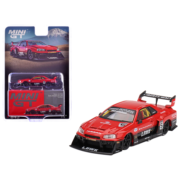 Mini GT Nissan Skyline LB-ER34 Super Silhouette Red/Black