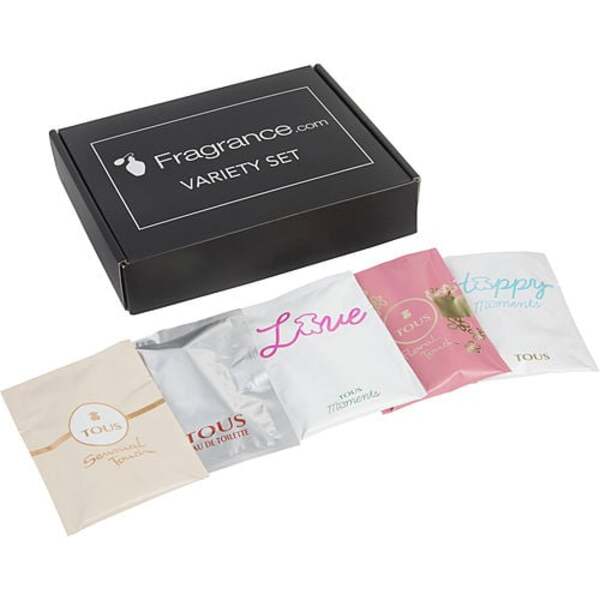 Tous Perfume Sampler Set - Floral Touch, Happy Moments, Love, Sensual Touch & Tous For Women - 5 x Sample Vials