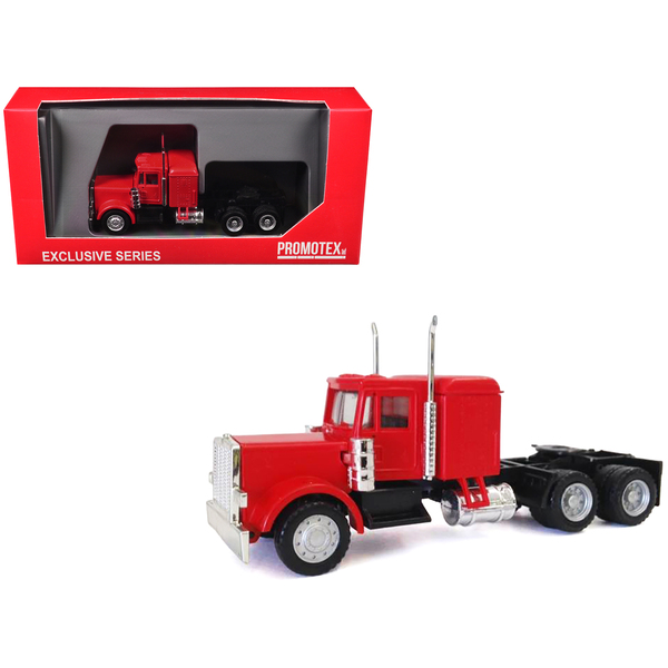 Promotex Peterbilt Long Tractor HO Scale Red 1/87 Model