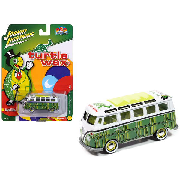 Johnny Lightning 1965 VW Samba Bus Turtle Wax 1/64