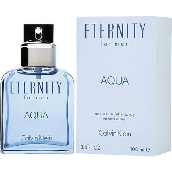 Eternity Aqua by Calvin Klein: Refreshing Eau de Toilette Spray - 3.4 oz for Men