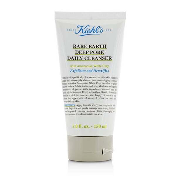 Kiehl's Rare Earth Deep Pore Daily Cleanser - 5 fl oz (150ml) - Gentle & Effective